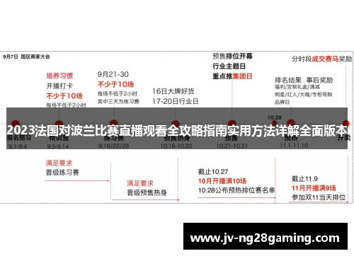 2023法国对波兰比赛直播观看全攻略指南实用方法详解全面版本 2023法国对波兰比赛直播观看全攻略指南实用方法详解全面版本